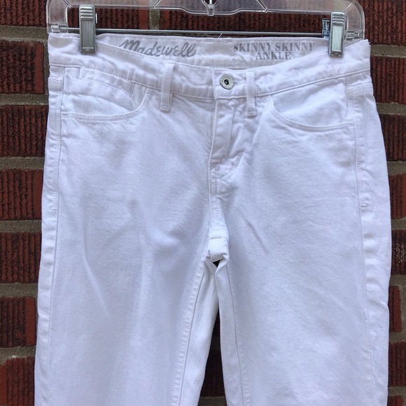 Madewell Skinny Skinny White Stretch Denim Jeans - Picture 6 of 11